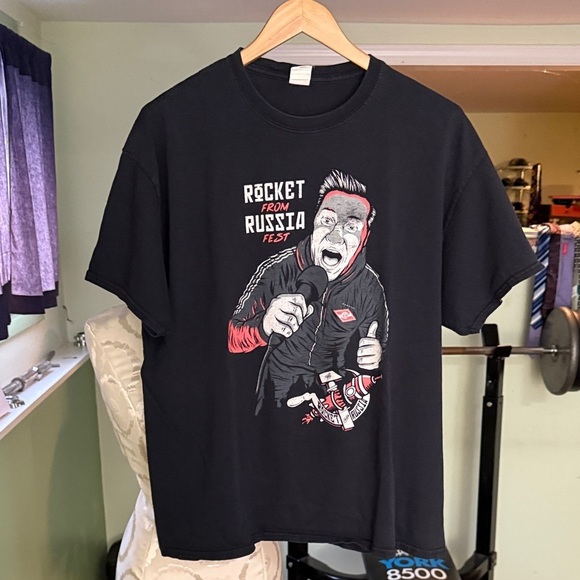 Rocket from Russia Other - Rocket from Russia Fest, Punk Rock Black Graphic T-Shirt